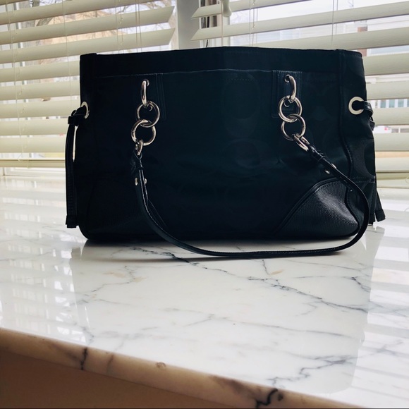 Black Coach Handbag - Picture 3 of 7